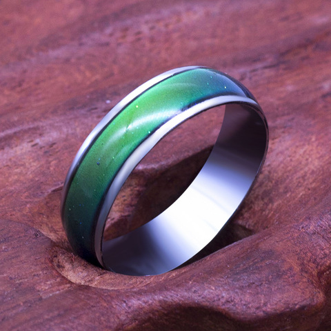 Classic Temperature Change Color Mood ring Hot sale jewelry 6mm Wide Smart Discolor rings ► Photo 1/6