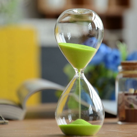 Fashion sand Hourglass 5 minutes Sandglass Time Counter Count Down Timer Glass Clock Creative Gift Home Decor Color Random ► Photo 1/6