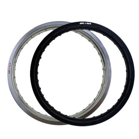 6061 Black / White Motorcycle Rim Aviation Aluminum Front Wheel Circle 2.15x18 36 Spoke Hole 215 x 18 2.15-18 High Strength Rims ► Photo 1/6