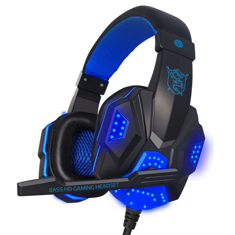 High Quality Gaming Headset Big Earphones Cool Glowing Headphones Stereo with Microphone for computer PC Laptop Gamer ► Photo 1/6