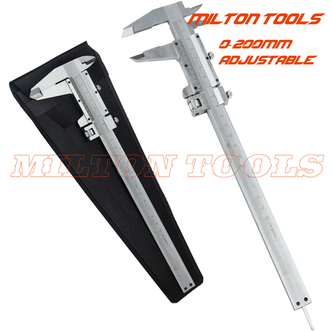 200mm/8inch  vernier caliper micometer gauge with fine-adjustment 0-200mm slider caliper  measuring tool ► Photo 1/6