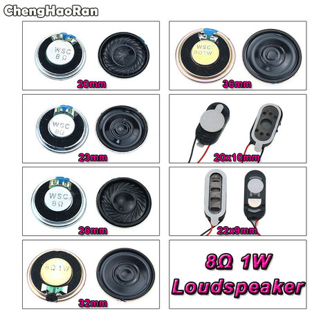 ChengHaoRan 8 Ohm 1W Horn speaker 20mm 23mm 26mm 32mm 36mm diameter 8R 1W Small Loudspeaker Wholesale Electronic ► Photo 1/3