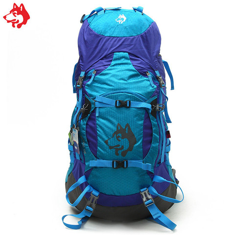 Wholesale 55L Blue/yellow/Green camping Hiking Sports Travel nylon multi function outdoor sports backpack ► Photo 1/1