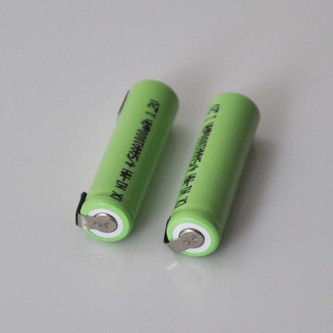2-5PCS 1.2V 4/5AAA Rechargeable battery 1000mah 4/5 AAA nimh ni-mh cell with soldering tabs for electric toothbrush shaver ► Photo 1/2