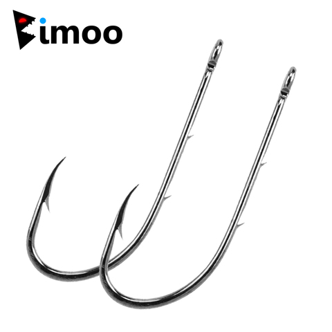 Bimoo 50PCS Barbed Fish Hook Baitholder Fishing Hooks Worm Pond Bream C Fish Bait Holder Size 10 12 14 1/0 2/0 3/0 Cheap Price ► Photo 1/6