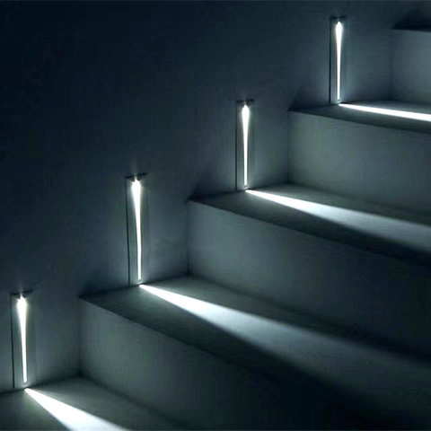 3W Recessed Led Stair Light AC85-265V Indoor IP20 Outdoor IP65 Corner Wall lights Stairs Step stairway Hallway staircase lamp ► Photo 1/6