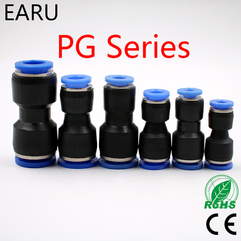 5PCS PG4-6 4-8 6-8 6-10 8-10 8-12 10-12mm  Straight Union Reducer Fitting Pneumatic Push to Connect Air Connector Socket Plug ► Photo 1/6