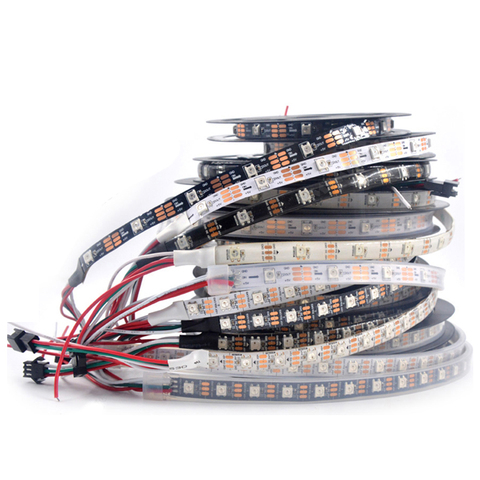 ws2812 waterproof digital rgb pixel led strip 2812b WS2811 2811 IC 5V 12V Programmable Individual Addressable RGB 5050 SMD ► Photo 1/1