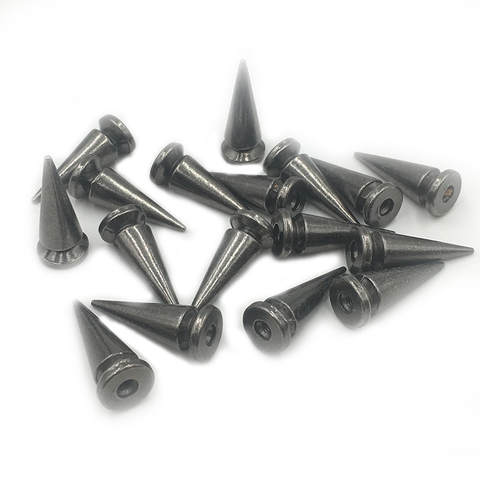 100sets 25mm Black Spots Tree Spikes Rivet Studs Punk Spikes ScrewBack Leather Craft Punk Jewelry Making Findings Leather Spike ► Photo 1/3