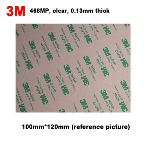 120mmx100mm 3M 468MP 200MP Two Sides Adhesive Sticker for Keyboard Rubber, Foam Phone Panel Screen Repair,Hi-Temp. Resist ► Photo 1/1