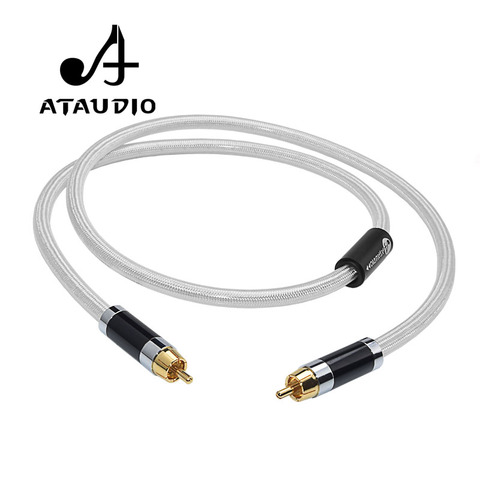 ATAUDIO Hifi Digital Coaxial Audio Video Rca Cable Hi-end Copper and Silver RCA to RCA Male Subwoofer Audio Cable ► Photo 1/6