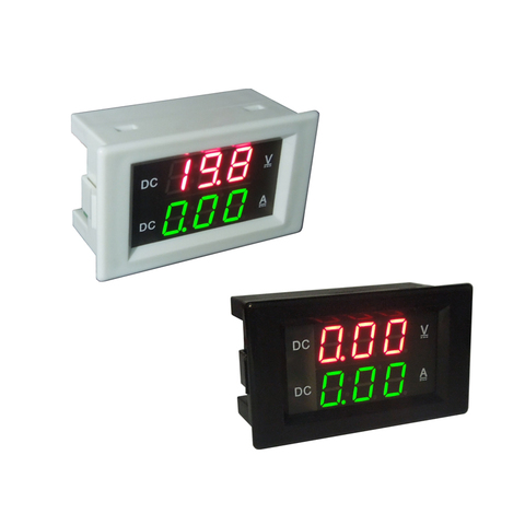 Digital DC0-100V/20A Voltmeter Ammeter Red green LED Dual Display for 12v 24v Car Voltage Current Monitor No Need External Shunt ► Photo 1/3