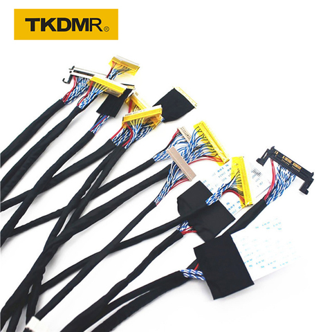 TKDMR  New TV/LCD/LED Screen Tester Tool 14pcs/lot Screen Lines Lcd Panel Lampara Test Cables Support 7-55 Inch LVDS Interface ► Photo 1/6