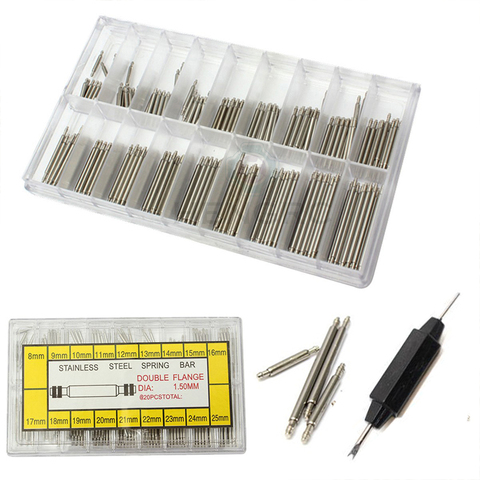 270pcs/Set Watch Accessories Watch Strap Band Stainless Steel Metal Spring Bars 8mm - 25mm Belt Repair Tools ► Photo 1/6