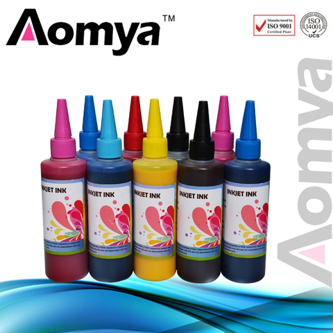 100ML x 9Bottle Universal Pigment Ink For Epson SureColor P600 P800 Stylus Pro 3800 3880 r3000 Printer 9Color Refill Pigment Ink ► Photo 1/2