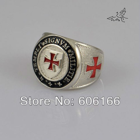 Signvm Militie Templi Knights Templar's Ring Cross Zinc Alloy Rings Fashion Catholic Religious Jewelry ► Photo 1/5