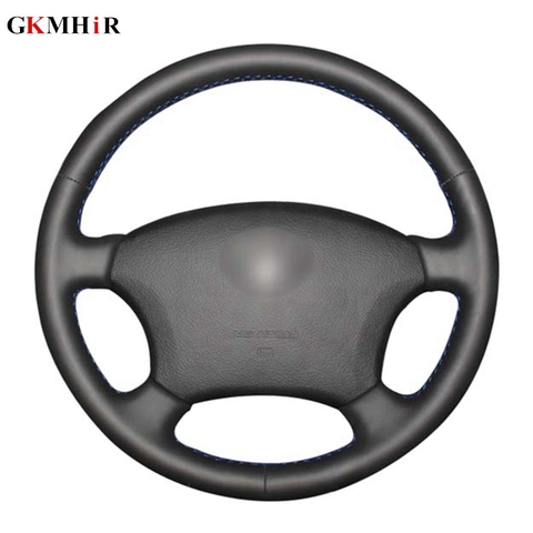 Black Hand-stitched PU Artificial Leather Car Steering Wheel Cover for Toyota Land Cruiser Prado 120 2004-2009 Land Cruiser ► Photo 1/6
