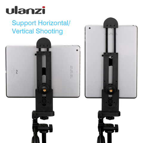 Ulanzi for iPad Professional Tablet Tripod Mount 5-12'' Universal Stand Clamp Adjustable Vertical Bracket Holder Adapter 1/4