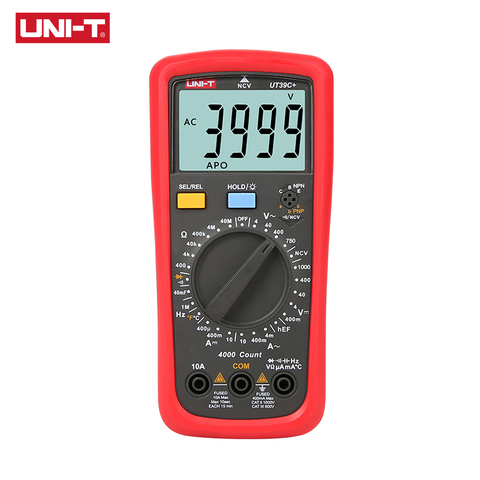 UNI-T UT39C+ Digital Multimeter Auto Range Tester Upgraded from UT39A/UT39C AC DC V/A Ohm /Temp /Frequency/HFE/NCV test ► Photo 1/5