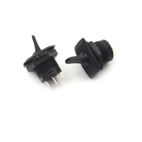 2pcs R13-402 Black 3Pin 2Position Maintained SPDT Round Toggle Switch  R*hs