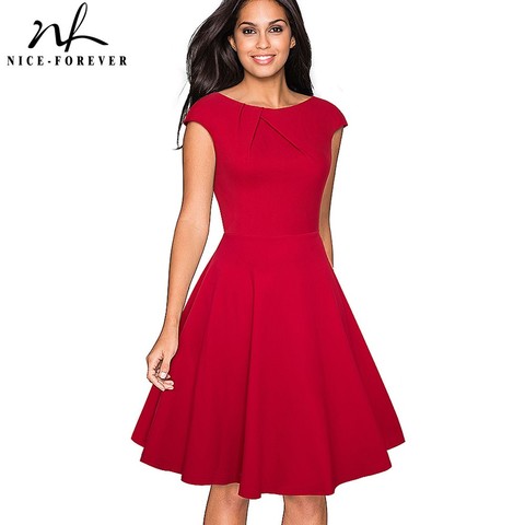 Nice-forever Vintage Solid Color Elegant Christmas Dresses with Cap Sleeve A-Line Pinup Women Flare Swing Dress A067 - Price history & Review | AliExpress Seller - NICE-FOREVER Official Store | Alitools.io Nice-forever Vintage Solid Color Elegant Christmas Dresses with Cap Sleeve A-Line Pinup Women Flare Swing Dress A067 - Price history & Review | AliExpress Seller - NICE-FOREVER Official Store | Alitools.io