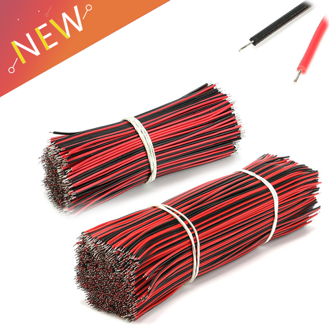 50Pcs/lot Red Black Abreast Line 26AWG 80mm 150MM length LED Line Connecting Tin Plating Wire DIY 2P Electronic Wire Welding ► Photo 1/6