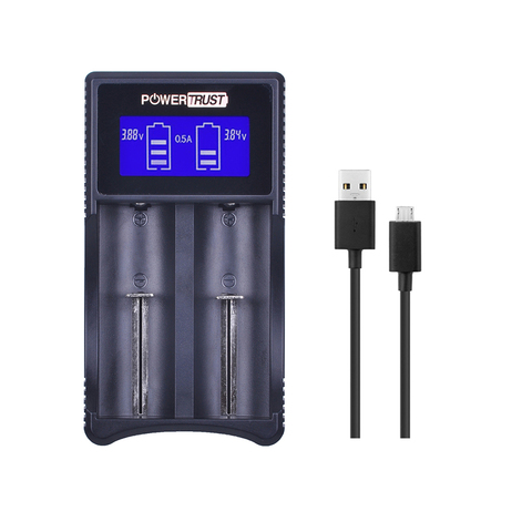 18650 Charger, LCD Universal Intelligent USB Dual Battery Charger 18650 for Li-ion Battery 26650 22650 18500 18350 17670 17500 ► Photo 1/6