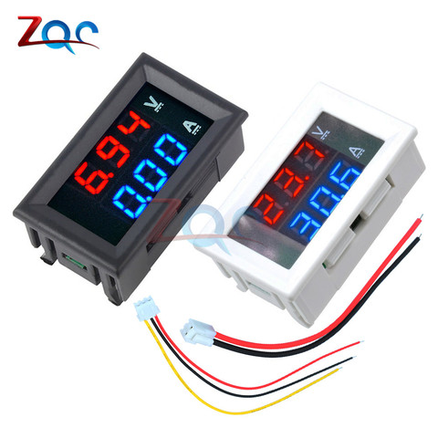 Dual LED Display Mini Digital Voltmeter Ammeter DC 100V 10A Amp Volt Panel Voltage Current Meter for Motorcycle Car Auto Gauge ► Photo 1/6