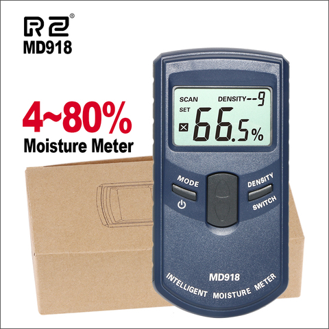 RZ Digital Wood Timber Moisture Meter Inductive Hygrometer Digital Humidity Tester Damp Detector Measuring Tool MD918 ► Photo 1/6