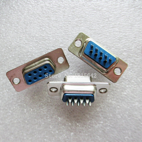 10PCS/LOT New RS232 serial port connector DB9 female socket/Plug connector 9pin copper RS232 COM socket adapter ► Photo 1/1