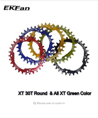 EKFan 104BCD XT Multicolor Narrow Wide Oval Round 30T 32T 34T 36T  MTB Bike Chainwheel Cycling Chainring Circle Crankset Plate ► Photo 1/6