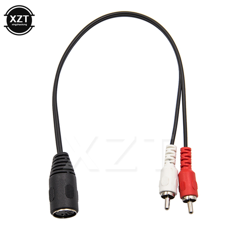 NEWEST Audio Adapter Cable 5 Pins DIN Female To 2 RCA Male Plug AMP Audio Adapter Cable 0.3M Audio Converter Cable  ► Photo 1/4