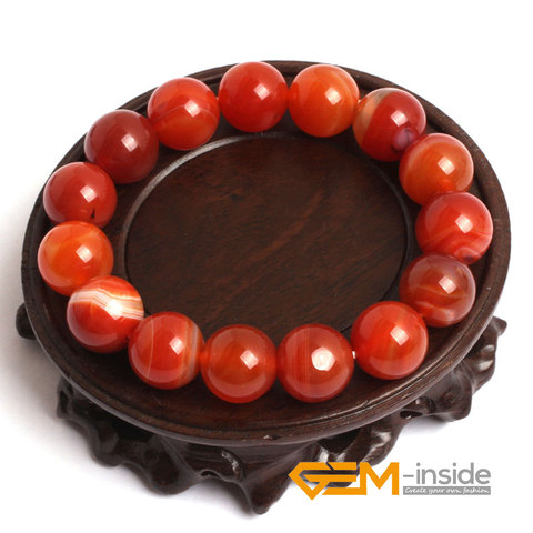 Natural Red Sardonyx Carnelian Bracelet : 4mm To 14mm Natural Stone Bracelet Energy Bracelets For Women For Gift Free Shipping ► Photo 1/6