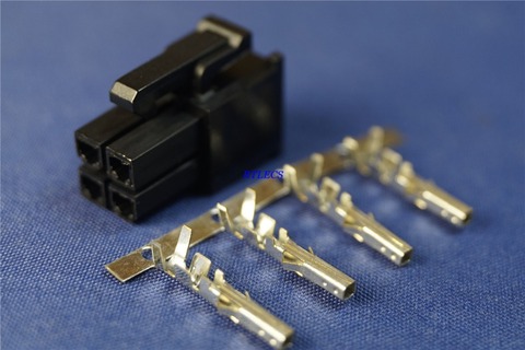 5 Sets 4.2 mm 4 PIN Receptacle Housing PC computer EPS CPU ATX 4Pin 2x2 P Power Connector Shell Crimp Terminal Contact Pin ► Photo 1/2