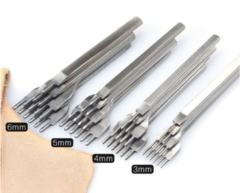 4Pcs/lot DIY Leathercraft Tools 3/4/5/6mm Leather Hole Punches Stitching  Punch Tool 1+2+4+6 Prong Tools for Leather Belt - Price history & Review, AliExpress Seller - EasySunHome Store