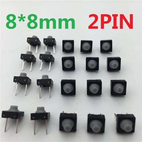 20pcs/lot 8x8x5.5MM 2PIN G78 Conductive Silicone Soundless Tactile Tact Push Button Micro Switch Self-reset Free Shipping ► Photo 1/5