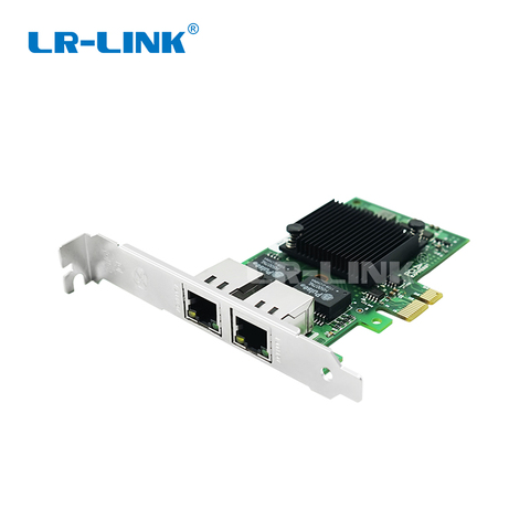 LR-LINK 9222HT Intel I350-T2 Compatible Gigabit Ethernet Dual RJ45 Port Lan Adapter PCI-Ex1 Network card 10/100/1000Mbps For PC ► Photo 1/1