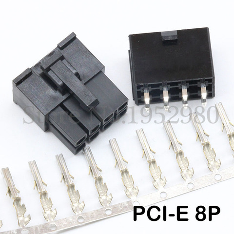 20 Set 4.2mm Connector PC Computer Graphics Card PCI-E GPU 8Pin 5557 Straight Pin Header+Male Housing ► Photo 1/4