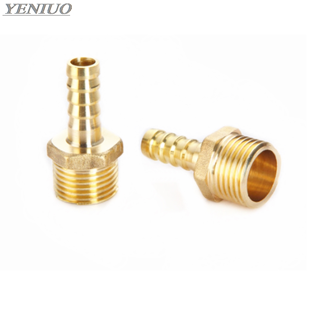 3/8BSP Male Thread 8mm Hose Barb Tubing Fitting Coupler Connector Adapter 2pcs 