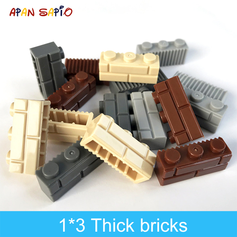 60pcs DIY Building Blocks Thick wall Figures Bricks 1x3 Dots Educational Creative Size Compatible With lego Toys for Children ► Photo 1/6