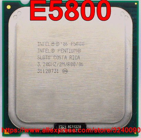 Original Intel CPU Pentium Processor E5800 3.20GHz/2M/800MHz Dual-Core Socket 775 speedy ship out ► Photo 1/1
