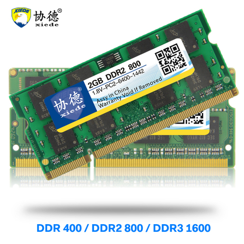 XieDe Laptop Memory Ram Notebook Sodimm Memoria Module DDR1 DDR2 DDR3  1600 Mhz 1333 800 400  8GB 4GB 2GB 1GB 512MB DDR 1 2 3 ► Photo 1/6