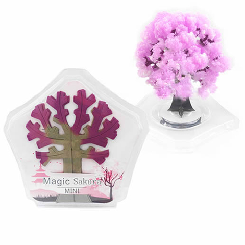 2022 90mm H Pink Magic Growing Paper Sakura Tree Magical Christmas Trees Desktop Cherry Blossom Science Funny Toys For Children ► Photo 1/6