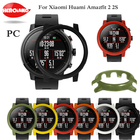 PC band  protective case cover for xiaomi huami amazfit 2 2S stratos colorful smart watchband hard plastic shell Slim Frame new ► Photo 1/6