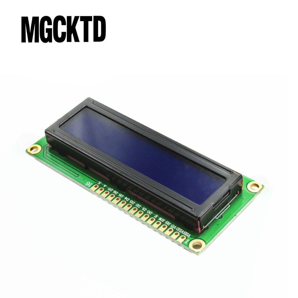 2PCS  Character LCD Module Display LCM 1602 16X2 HD44780 Blue Blacklight 