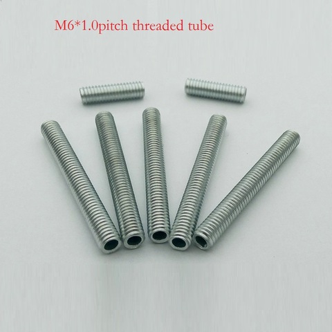 10 pieces/lot 20-60mm metric m6 whole threaded hollow tube threaded rod hollow tube tooth tube DIY Lighting Accessories ► Photo 1/6