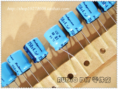 2022 hot sale 30PCS/50pcs Rubycon old sky blue TWSS (CEW) series 4.7uF/250V electrolytic capacitors free shipping ► Photo 1/2