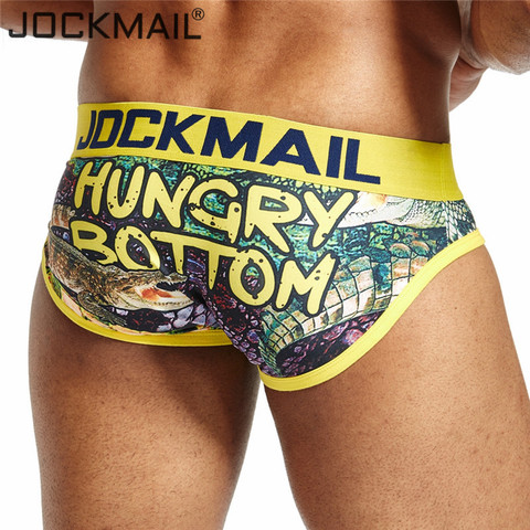 JOCKMAIL Brand sexy underwear men briefs Cuecas sissy playful printed Gay Underwear calzoncillos hombre slips Male Panties Hot ► Photo 1/6