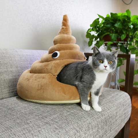 [MPK Cat House] Funny Poop Cat Bed, Available in 2 Colors and 3 Sizes ► Photo 1/1