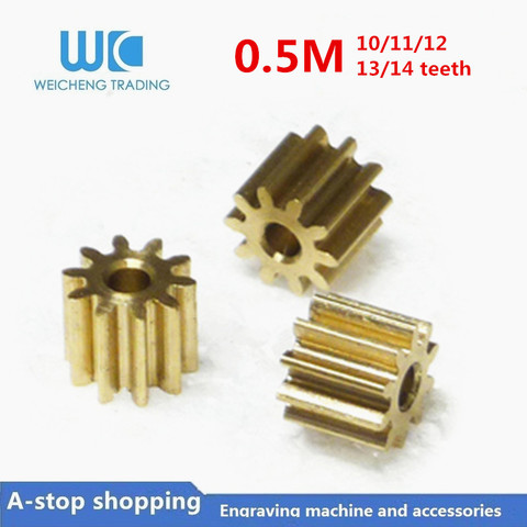 10pc 0.5M 10/11/12/13/14 Teeth  0.5mod  gear rack spur gear precision copper steel cnc pinion ► Photo 1/2